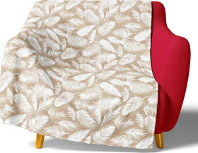 Mikroplyšová deka Bílá Pírka 150x200 cm