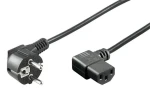 MicroConnect Síťový napájecí kabel Schuko 90° úhel - C13 90° úhel 3m černá (PE010530)