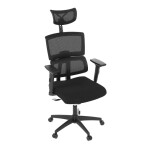 Kancelářská židle, potah černá látka a černá síťovina MESH, houpací mech.
