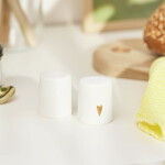 Räder Solnička a kořenka Heart, bílá barva, porcelán