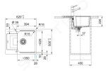 FRANKE - Urban Fragranitový dřez UBG 611-62, 620x500 mm, pískový melír 114.0700.099