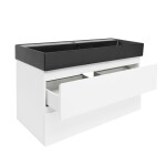 Koupelnová skříňka s umyvadlem SAT B-Way 99x50x45 cm bílá lesk BWAY2100WU2BB BWAY2100WU2BB