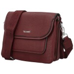 Trendy dámská koženková crossbody kabelka Coveri Longina, vínová