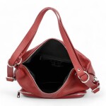 Módní dámský kožený kabelko-batoh Delami Aimy, tmavě červený