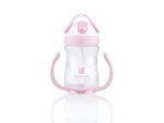 KikkaBoo hrnek se silikonovým brčkem 300ml Pink