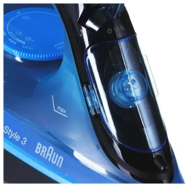 Braun FreeStyle 3 FI 3194.BK černo-modrá / Napařovací žehlička / 2400 W / Keramická žehlicí plocha / 200 g/min (0127408005 FI3194.BK)