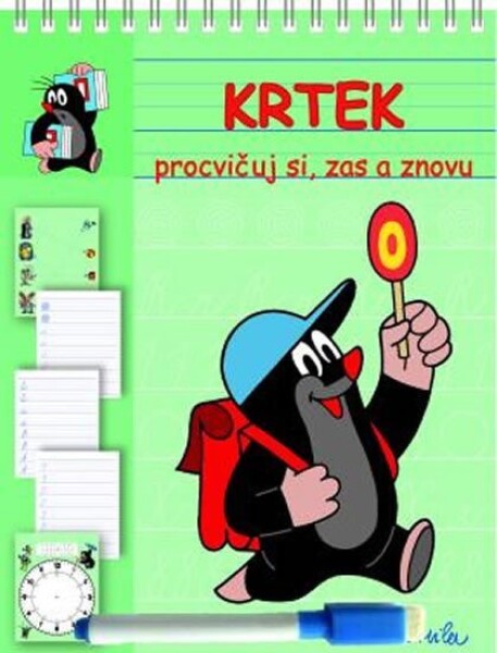 Krtek 2 - Stíratelné listy A5 s popisovačem - Procvičuj si, zas a znovu - Kateřina Miler