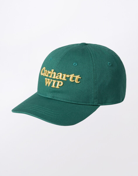 Carhartt WIP Script Cap Rainforest/Air Yellow