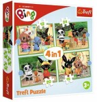 Trefl Puzzle Bing - Šťastný den 4v1 (12,15,20,24 dílků) - TOMI