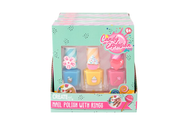 Sada laků na nehty s prstýnkem Candy Create it!