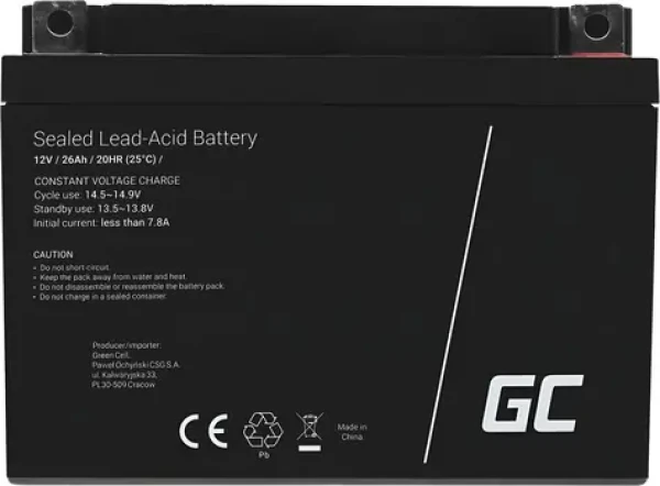 Green Cell AGM35 / Baterie pro UPS / VRLA AGM / 12V / 26Ah (AGM35)