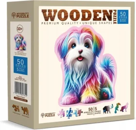 WOODEN CITY Dřevěné puzzle Veselé štěně