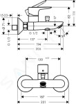 HANSGROHE - Talis E Vanová baterie, matná černá 71740670