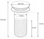 MEXEN/S - Umyvadlový sifon s výpustí click-clack s přepadem a keramickou zátkou, ČERNÝ 7992050-75