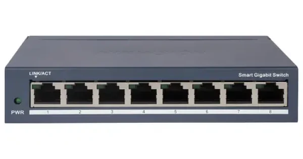 Hikvision DS-3E1508-EIV2 / Smart switch / 8x GbE RJ-45 / bez ventilátoru (DS-3E1508-EIV2)