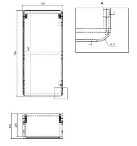 COMAD - Boční skříňka 35cm 1 dvířka ARUBA COSMOS 5907611647400