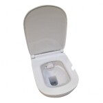 DEANTE Podomítkový rám, pro závěsné WC mísy + SLIM tlačítko bílé + WC bez oplachového kruhu Edge + SEDÁTKO CST_WC01 A51P EG1