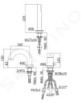 PAFFONI - Stick Baterie na okraj vany, 3-otvorová instalace, chrom SK040LCR