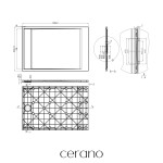 CERANO - Sprchová vanička obdélníková Lugo - SMC/minerální kompozit - černá matná - 120x80x3 CER-666151