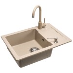 REA - Granitový dřez Nils Beige set 5v1 ZLE-00102