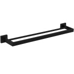 CERANO Nástěnný držák na ručníky Alto - černá matná - 60 cm - 479326