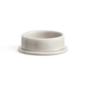 HAY Svícen Column S Light Grey Ø 10 cm, šedá barva, keramika