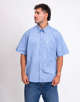 Carhartt WIP S/S Keene Shirt Keene Stripe, Curacao M