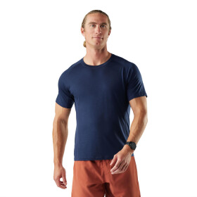 Pánské merino tričko s krátkým rukávem SMARTWOOL Men's Active Ultralite Short Sleeve, Deep Navy velikost: M