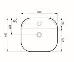 HOPA - Umyvadlo na desku GRINZA 50,5×40×13 cm OLKLT2231