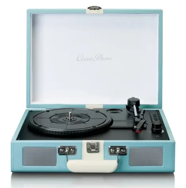 Lenco TT-110 modrá / Gramofon / 33 45 78 RPM / RCA / Bluetooth / 3.5 mm jack / AUX IN / repro (TT110BW)