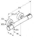 KLUDI - Zenta SL Termostatická sprchová baterie, matná černá 351003938