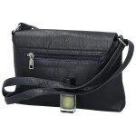 Trendy dámská koženková crossbody kabelka Derika, tmavě modrá