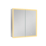 Zrcadlová skříňka s osvětlením SAT 65x70 cm kov hliník SATZGALED6570AL SATZGALED6570AL