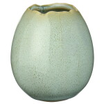 Ib Laursen Mini vázička Egg-shaped Green 9,4 cm, zelená barva, keramika