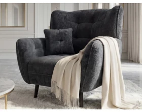 Křeslo Namur, antracitová látka