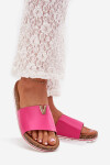 Dámské sandály na korkové platformě s ozdobným detailem fuchsie Vessira 38