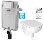 ALCADRAIN Renovmodul - předstěnový instalační systém bez tlačítka + WC JIKA LYRA PLUS RIMLESS + SEDÁTKO DURAPLAST SLOWCLOSE AM115/1000 X LY2