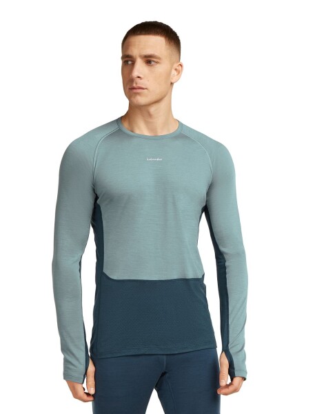 ICEBREAKER Mens 125 ZoneKnit LS Crewe, Abyss/Blue Ash velikost: S