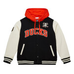 Mitchell & Ness Pánská mikina Anaheim Ducks NHL Courtside Fleece Button Front Current Logo Velikost: L