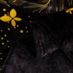 Černá deka z mikrovlákna s jemným vzorem Šířka: 160 cm | Délka: 210 cm