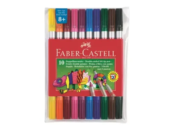 FABER-CASTELL Oboustranné fixy - 10 ks (151110)