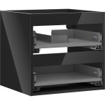 MEXEN - Box-A skříňka pro umyvadlo 50, 2 zásuvky, černá lesk 91AX0-0500-470-2-70