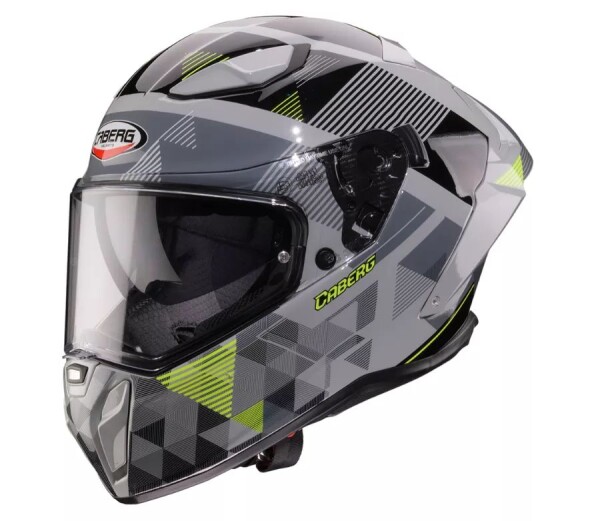 Helma na moto Caberg Drift Evo II Prism grey/black/yellow fluo - 2Xl / šedá
