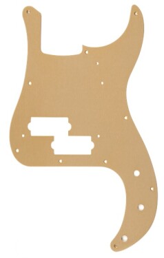 Fender Pure Vintage Pickguard, '58 P Bass, 10-Hole Mount, Gold Anodize