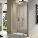 SanSwiss TOP-LINE S Dvoudílné posuvné dveře s 2 pevnými stěnami v rovině TLS41200407