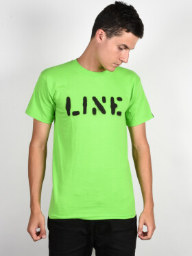 Line Stencil NEON YELLOW pánské tričko krátkým rukávem