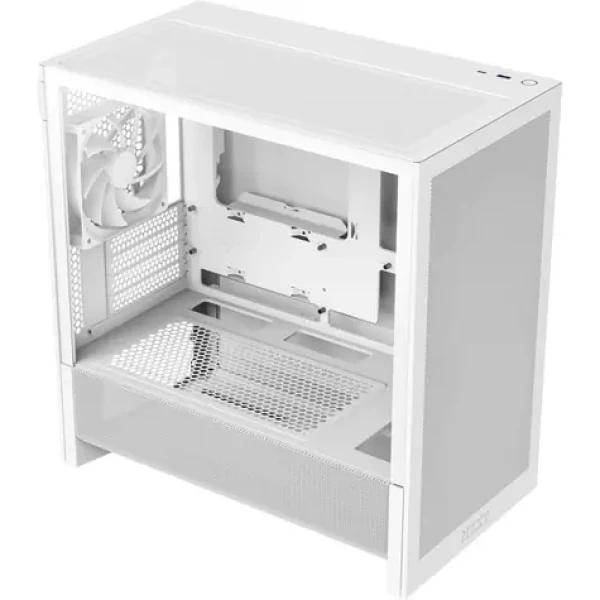 NZXT H3 Flow 2025 bílá / mATX / 1x USB-A 3.2 / 1x USB-C 3.2 Gen2 / 1x 120mm / bez zdroje / průhledná bočnice (CC-H31FW-01)