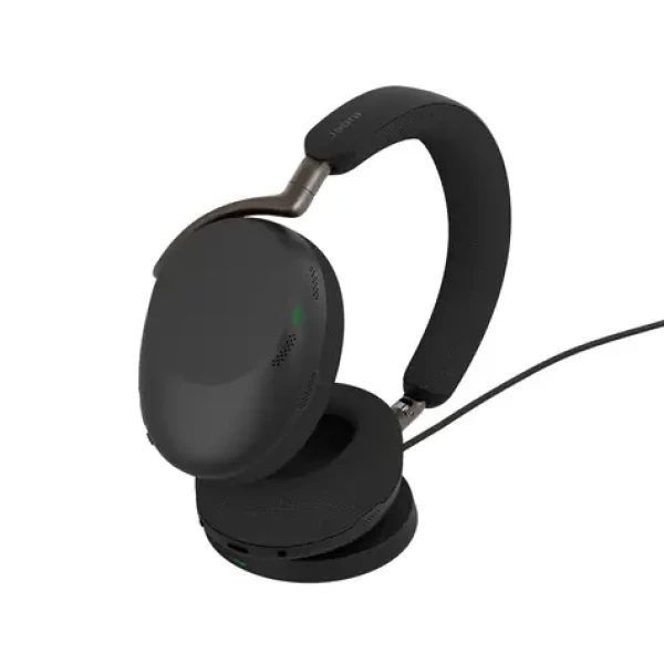 Jabra Evolve3 85 UC USB-C černá + nabíjecí podložka / bezdrátová sluchátka / mikrofon / ANC / USB-C + Bluetooth (38599-989-889)