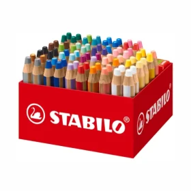 STABILO® woody 3 in 1 - 76 ks box se 4 ořezávátky - 24 různých barev (880/76-01)