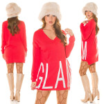 Trendy KouCla oversized v-sweater "GLAM" barva velikost Einheitsgroesse